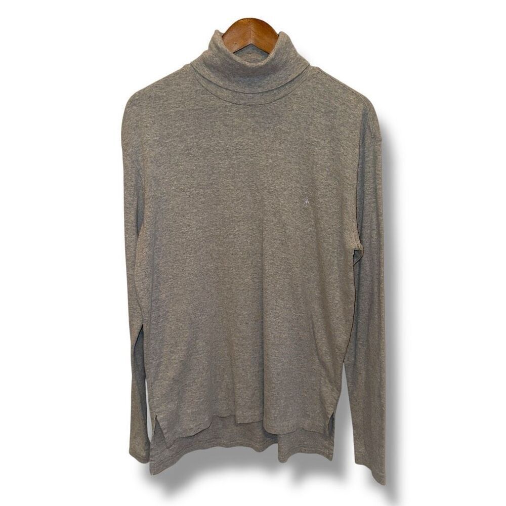Polo Ralph Lauren Heather Gray Made in Peru Cotton Turtleneck Men’s Sz L
